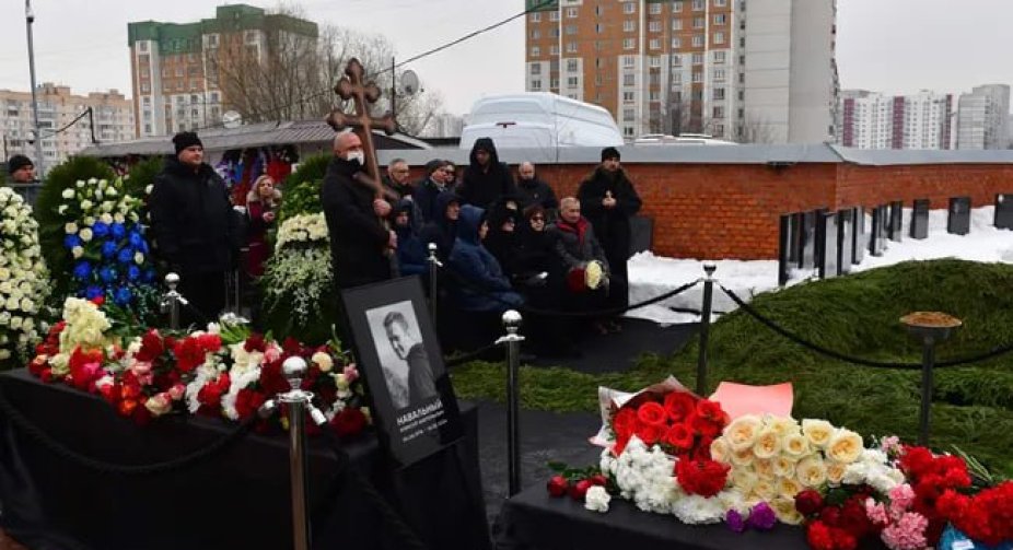 Alexei Navalny is buried at the Borisov Cemetery in Moscow
