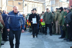 У Цхінвалі попрощалися з бійцем, який загинув на війні в Україні