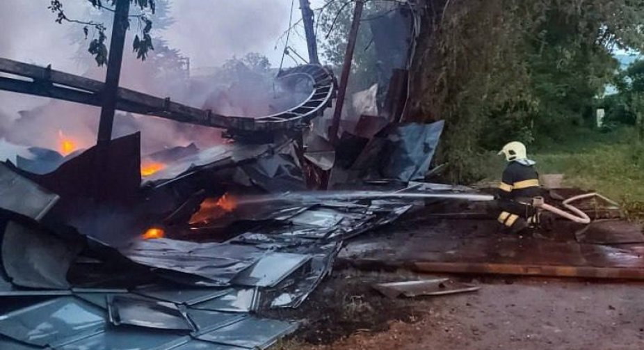 Пожежа у Вінницькій області: наслідки уламків збитого безпілотника