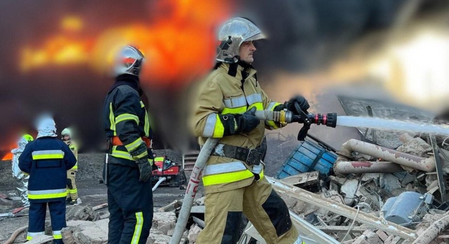An industrial facility was attacked in the Kyiv region: a fire broke out, no one was injured